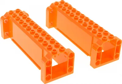Produktbild von 2x Lego Kran Ausleger 4x12x3 orange Stütze Träger Exo-Force 7709 4296909 52041