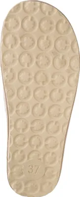 Produktbild von Fischer Damen Hausschuh Herzapplikation Filz Pantoffel lose Einlagen 645006, Größe:38 EU, Farbe:Beige