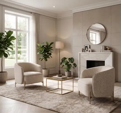 Immagine prodotto di Due poltrone comode per il soggiorno, design moderno, colore grigio