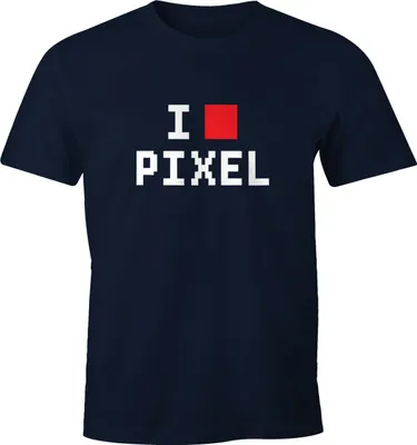 Produktbild von Herren T-Shirt I Love Pixel Fun-Shirt Nerd-Shirt Moonworks®  XS