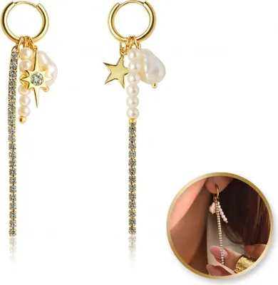 Immagine prodotto di Orecchini Flamenco Mystique in acciaio inossidabile placcato oro KST3001 - gioielli eleganti per ogni occasione