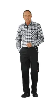 Produktbild von Planam Countryhemd langarm Gr. 41/42 schwarz kariert