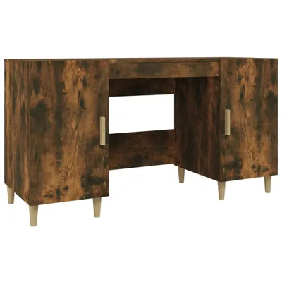 Produktbild von vidaXL Schreibtisch Räuchereiche 140x50x75 cm Holzwerkstoff