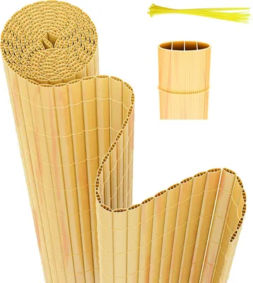 Zdjęcie produktu dla Jopassy PVC ekran prywatności mata prywatności ogrodzenia balkonu parawan prywatności do ogrodzenia bambus 120x400cm