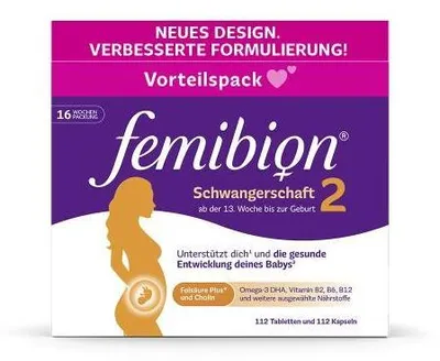 Produktbild von Femibion 2 Schwangerschaft Kombipackung 2X112 St