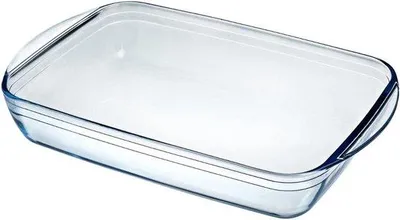 Obrázek produktu pro Čtvercová skleněná deska 40 x 27 cm – 4,6 l – průhledná