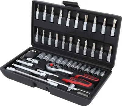 Produktbild von KS Tools 911.0646, Chrom-Vanadium-Stahl, 3,4,5,6,7,8 mm, 1 Stück(e), Schwarz/Rot, Schwarz, Rot, Silber, 1/4 Zoll