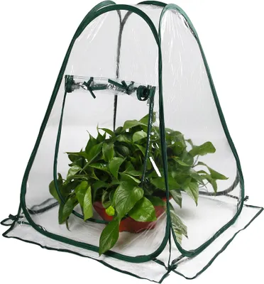 Image de Serre de jardin pop up petite tente d'hivernage pour plantes serres protection hivernale (70x70x80cm)