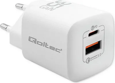 Immagine prodotto di Qoltec 50763 mobile device charger Laptop, Portable gaming console, Power bank, Smartphone, Smartwatch, Tablet White AC Fast charging Indoor