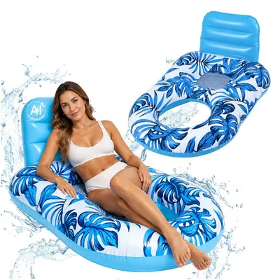 Image de Matelas gonflable pour la natation, chaise longue avec dossier