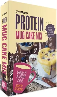 Immagine prodotto di GymBeam Protein Mug Cake Mix 500 g Vaniglia con pezzi di mirtillo