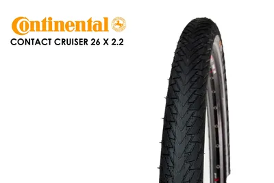 Produktbild von Continental Contact Cruiser Drahtreifen 26 E-25 Reflex schwarz Reifenbreite 55-559 | 26 x 2,2