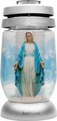 Zdjęcie produktu dla Nohel Garden Lampa cmentarna HOLY MARY szkło 110g d11x22cm