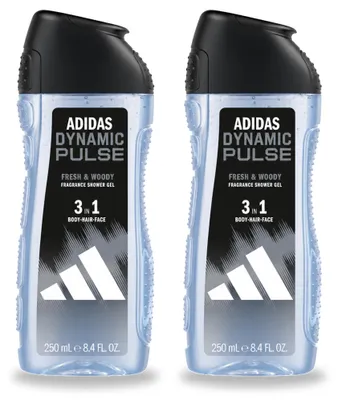 Produktbild von 2 x Adidas Dynamic Pulse 3-in-1 Duschgel - 250 ml - Vorteilspackung - 2 Stücke