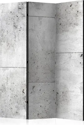 Produktbild von 3-teiliger Einseitiger Vlies Paravent - Concretum murum 135x172 cm Muster f-C-0011-z-b