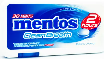 Produktbild von Mentos Clean Breath Pastillen 21g Pfefferminz Pfefferminzbonbons