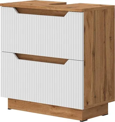 Produktbild von Waschbeckenunterschrank Vicco Lotta Weiß 59.8 x 62.5 cm mit 2 Schubladen, Model 58527
