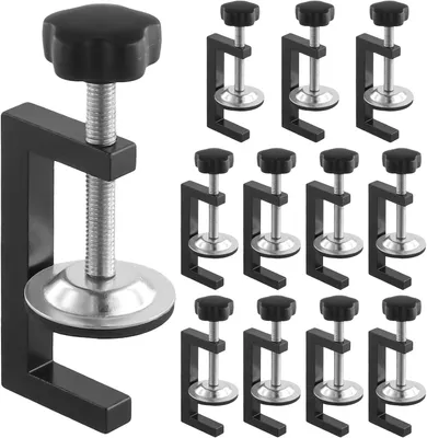 Imagen del producto de Juego de abrazaderas ajustables, de 12 piezas, con un rango de sujeción de 10-57 mm, para trabajos en madera