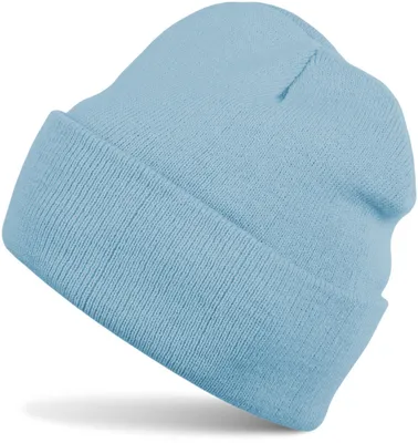 Produktbild von styleBREAKER Uni Beanie Mütze einfarbig | Klassische Feinstrick Winter Strickmütze mit breitem Umschlag | Elastische Beanie in vielen Farben für Damen und Herren