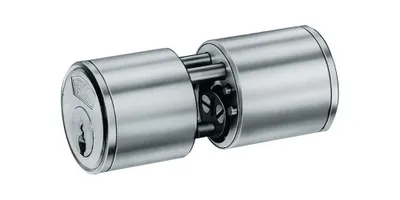 Productafbeelding van BKS koperen cilinder volgens DIN 18252 3107, lengte A 29 mm, lengte B 29 mm, totale lengte 72 mm, massief koper, mat afwerking - B 3107 0261