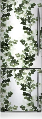 Produktbild von Kühlschrankmagne Kühlschrank Aufkleber Magnetfolie Dekoration 70x190 cm - Grüne Blätter
