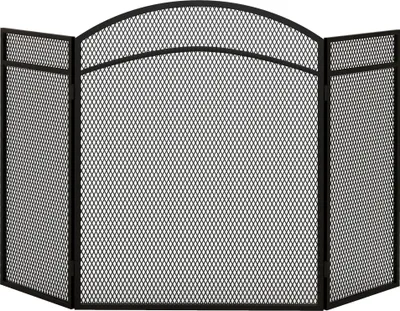 Produktbild von Funkenschutz für Kamine, eleganter Funkenfänger, faltbar, beschichtet, Schwarz, 96 x 60 cm