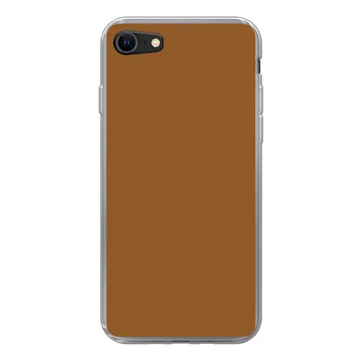 Produktbild von MuchoWow® Handyhülle Schutzhülle Hülle für iPhone 8 Braun - Erdton - Unifarben Silikon Softcase Handy Hülle - Schutzhaube