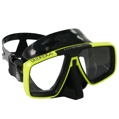 Produktbild von AquaLung Tauchmaske Look, Farbe:schwarz/gelb, Silikonfarbe:schwarz