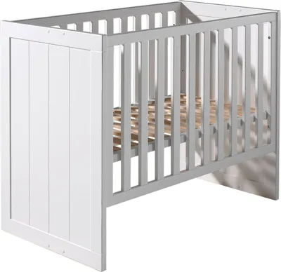 Produktbild von Babybett Karalynn 127x68x90 Gitterbett MDF Weiß