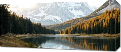 Obrázok produktu pre Plátno 70 x 30 cm do obývačky alebo spálne Panoráma lesa 2
