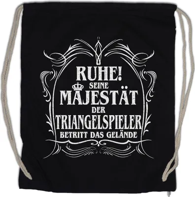 Produktbild von Urban Backwoods Seine Majestät Der Triangelspieler, Turnbeutel, Farbe: Schwarz