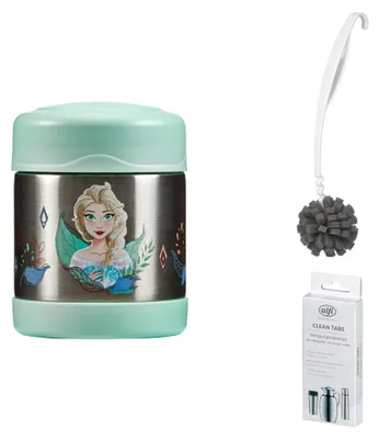 Image de THERMOS FUNTAINER FOOD JAR DISNEY 0,30 l Disney Frozen 2 – Vorteilsset mit Reinigungsbürste CLEAN FIX 30 cm | HAN 4114414030 | EAN 5050897004631