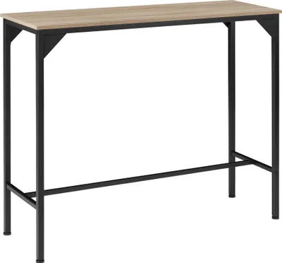 Image de Table de bar industrielle Kerry 120x40x100,5cm - Bois clair industriel, Chêne Sonoma