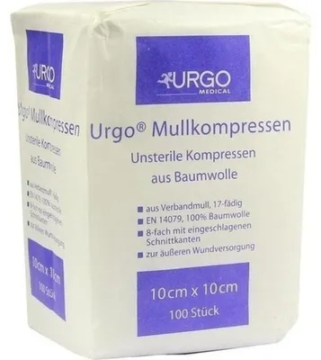Productafbeelding van URGO MULLKOMPRESSEN, 10X10CM, 100 St