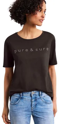 Produktbild von Street One T-Shirt mit Schmucksteinen Espresso Brown 38