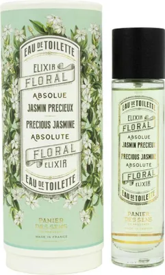 Produktbild von Panier des Sens Precious Jasmine, Unisex, Sommer, 50 ml, Nicht nachfüllbare Flasche, Neroli, Orangenblüte, Pfirsich, Jasmin, Tuberose
