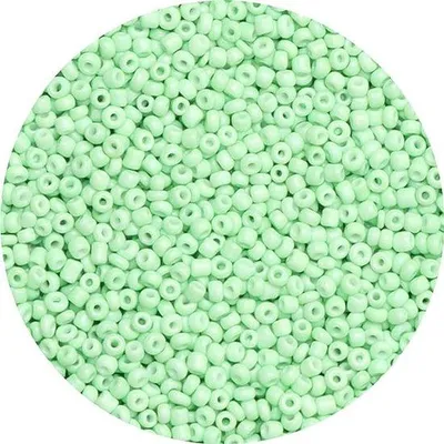 Obrázek produktu pro Skleněné korálky 4 mm, 2000 kusů, velikost 6/0 (malé), ručně vyráběné korálky, nazelenalé korálky na šperkové řetízky a náušnice.