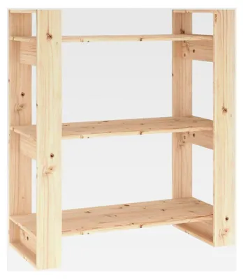Produktbild von Bücherregal Raumteiler Standregal Aktenregal Wandregal Aufbewahrung Büroregal 80x35x91cm Kiefernholz