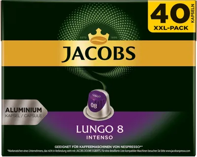 Produktbild von Jacobs Lungo 8 Intenso XXL-Pack | 40 Nespresso® komp. Kapseln