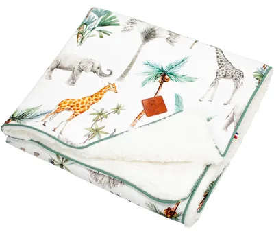 Produktbild von Für Kinder, Decke Safari - 100x70 cm - Weiß | by SEVIRA KIDS