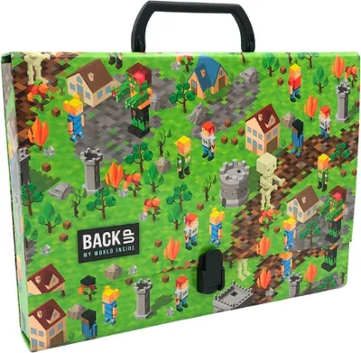 Produktbild von A4 4,5cm Ordner mit Griff 7A61 Game Pixels City Backup Derform