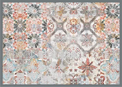 Produktbild von Türmatte Floral Shabby Boho in 50x70 cm als Fussabtreter