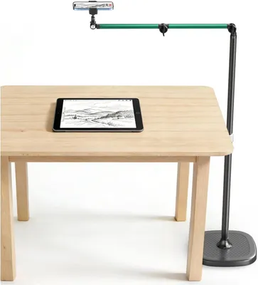 Productafbeelding van Overhead tafelstatief voor smartphone, voor kookvideo's, verstelbaar, telefoonhouder