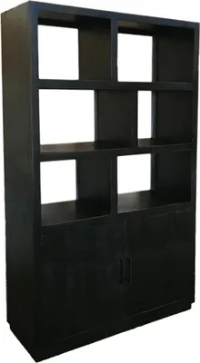 Produktbild von Regal Jaxx 120x200x45 cm Mangoholz Schwarz
