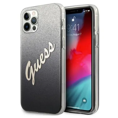 Image de Guess Guhcp12Mpcuglsbk Iphone 12/12 Pro6,1 Czarny/Black Hardcase Glitter Gradient Script