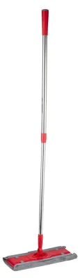 Image de Dirt Devil Balai à franges avec manche réglable - Convient pour les sols stratifiés, le carrelage et le vinyle - Microfibre - 74-124 cm