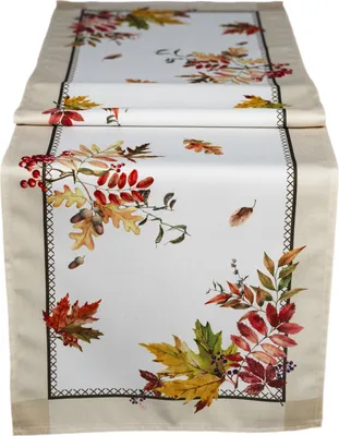 Produktbild von Tischdecke mit Druckmotiv Herbstblätter 40 x 140 cm