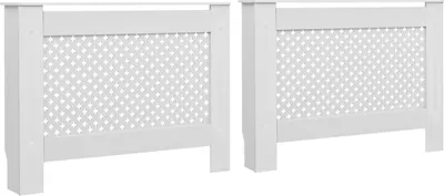 Obrázok produktu pre vidaXL Panely chladiča 2 ks. Biela 112 × 19 × 81,5 cm MDF