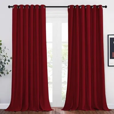 Image de Rideaux occultants en polyester économes en énergie, 200 x 245 cm
