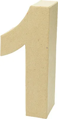 Produktbild von Zahl, - 1 - H 17,5 x B 7,5 x T 5,5 cm